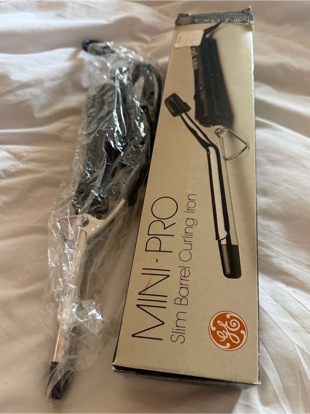 🆕 Vintage GE Mini-Pro Slim Barrel Curling Iron ~ black